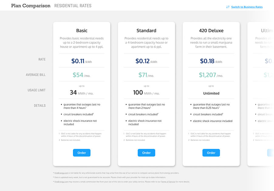 Pricing Page